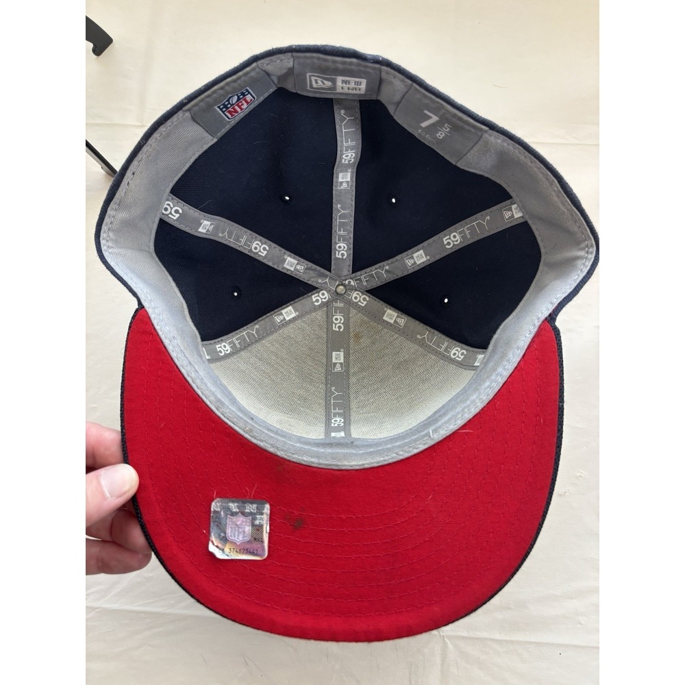 New Era Houston Texans NFL 59FIFTY Fitted Hat 7 5/8 Navy Blue 100% Wool Cap - Picture 9 of 10